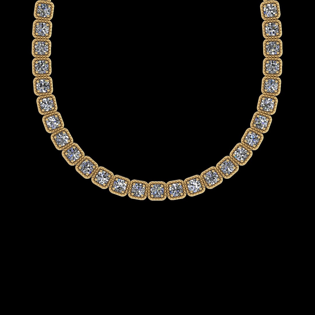 2.82 Ctw VS/SI1 Diamond 14K Yellow Gold Necklace (ALL DIAMOND ARE LAB GROWN (1 of 1)