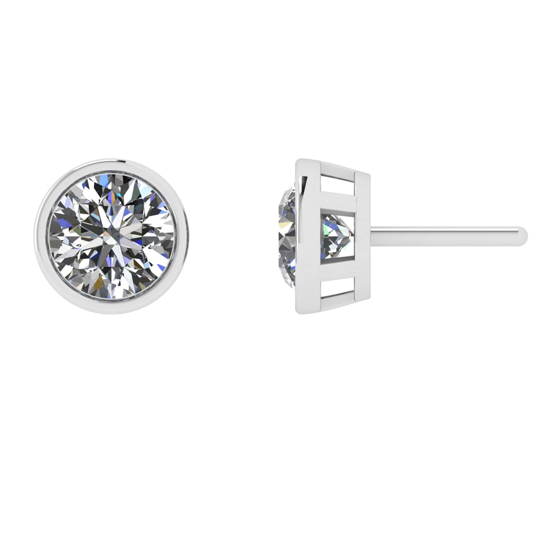 1.00 Ctw VS/SI1 Diamond 14k white Gold Stud Earrings (ALL DIAMOND ARE LAB G: Center Daimond Weight :-1.00 Ctw Color : G-H Clarity : VS/SI1 Metal Weight : Approx 1.05 gram 14k White Gold Stud Earrings (ALL DIAMOND ARE LAB GROWN ) #3SS65286v15