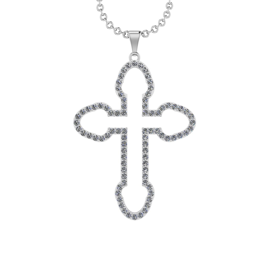 1.17 Ctw VS/SI1 Diamond 14K White Gold Necklace (ALL DIAMOND ARE LAB GROWN: Total Diamond Weight :-1.17 Ctw (Round cut) Color :- J-K Clarity : VS/SI1 Setting : Prong Metal Weight : Approx 5.50gram 14K White Gold Necklace (ALL DIAMOND ARE LAB GROWN ) #3SS68459v12