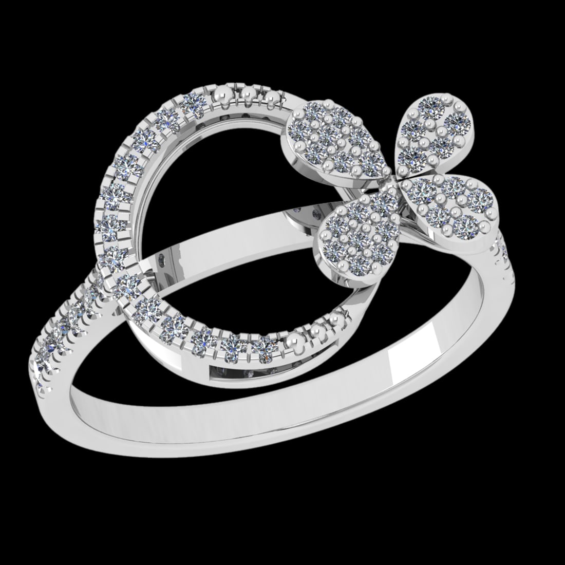 0.38 Ctw SI2/SI1 Diamond 10k white Gold Engagement Ring (ALL DIAMOND ARE LA: Total Daimond Weight :-0.38 Ctw Color : J-K Clarity : SI2/SI1 Setting : Prong Metal Weight : Approx 3.35 gram 10k White Gold Engagement Ring Current Ring Size 6 (ALL DIAMOND ARE LAB GROWN) #3SS65622v1