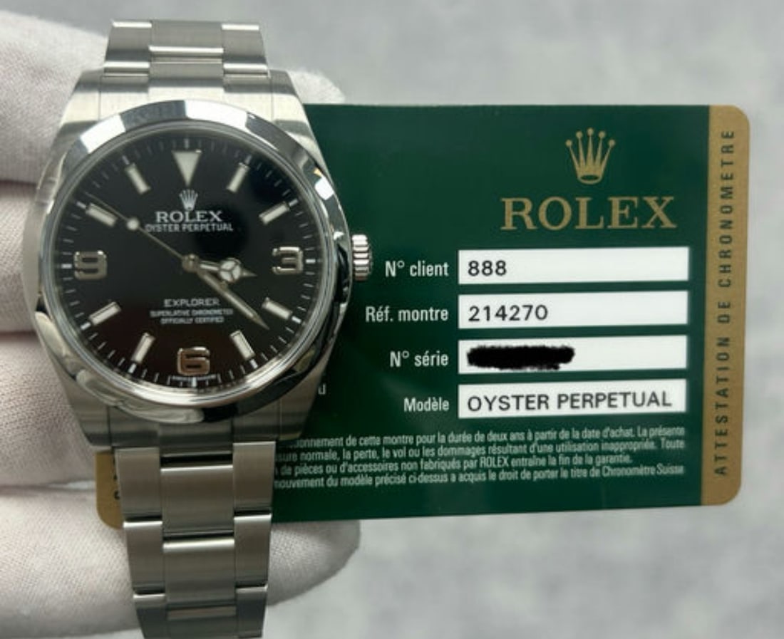 Rolex Ref214270 39mm Black Dial Explorer: Rolex Ref214270 39mm Black Dial Explorer #3SS23501v15