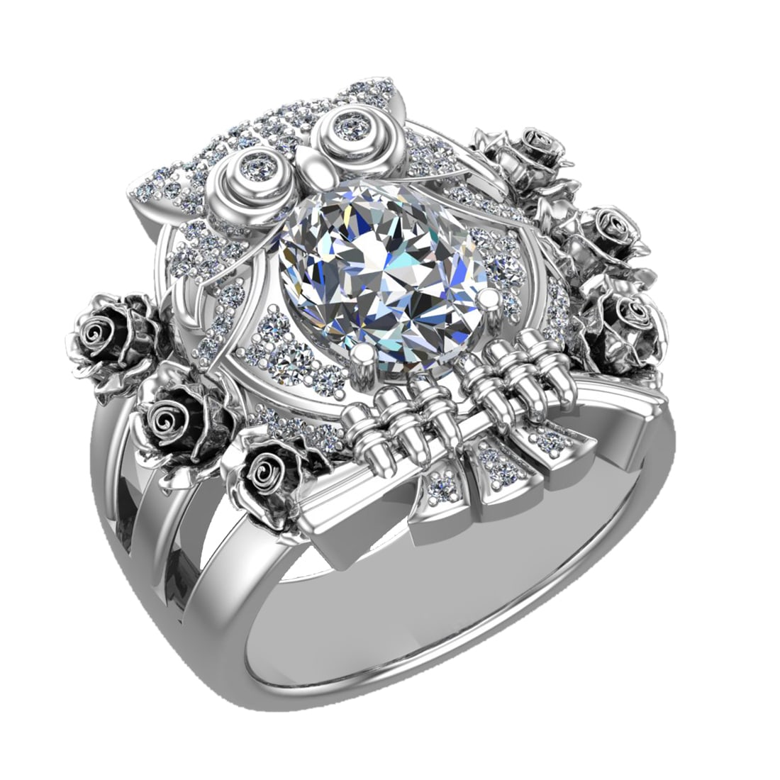 2.96 Ctw VS.SI1 (ALL DIAMOND ARE LAB GROWN ) Diamond 14k white Gold Engagem (1 of 2)