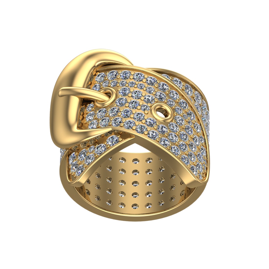4.92 Ctw SI2/SI1 Diamond Prong Set 14k Yellow Gold Men s Engagement Ring (1 of 2)