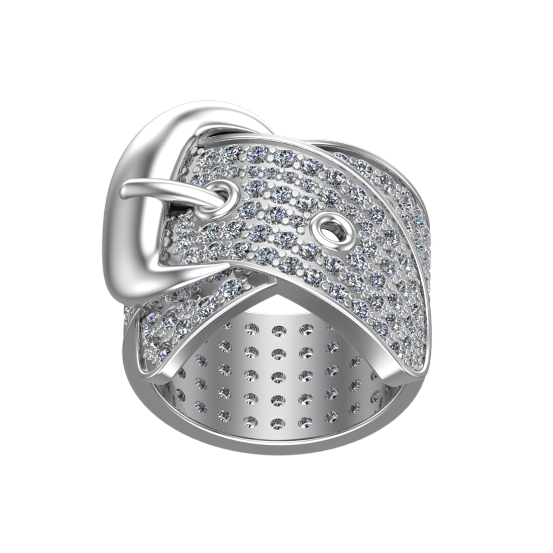 4.92 Ctw SI2/SI1 Diamond Prong Set 14k white Gold Men s Engagement Ring (1 of 2)