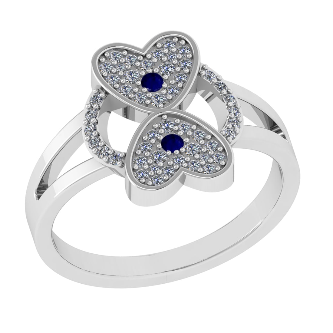 0.27 Ctw VS/SI1 Blue Sapphire and Diamond 14k white Gold Engagement Ring (A: Center Stone Weight :-0.03 Ctw ( Round Cut) Center Stone Color :-Blue Sapphire Center Stone Setting : Prong Side Diamond Weight Of Ctw :- 0.24 Ctw Color : J-K Clarity : VS/SI1 Daimond Setting : Prong 