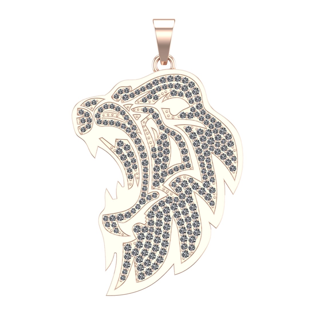 3.86 Ctw VS/SI1 Diamond 14k Rose Gold Creature them Pendant(ALL DIAMOND ARE: Total Daimond Weight :-3.86 Ctw Color : G-H Clarity : VS/SI1 Setting : Prong Metal Weight : Approx 26.06 gram 14k Rose Gold Creature them Pendant(ALL DIAMOND ARE LAB GROWN ) #3SS65306v15
