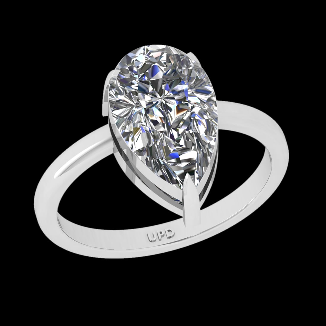 2.50 Ctw VS/SI1 Diamond Style 14 K White Gold Solitaire Ring (ALL DIAMOND A: Center Diamond Weight : 2.50 Ctw (Pear Cut) Center Diamond Color :- G-H Center Clarity : VS/SI1 Stone Setting : Prong Metal Weight : Approx 3.10 Gram 14 K White Gold Solitaire Ring Current Ring