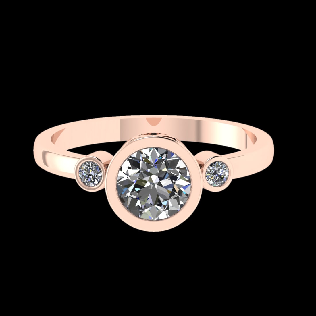 0.91 Ctw VS/SI1 Diamond Prong Set 10K Rose Gold Engagement Ring (ALL DIAMON: Center Daimond Weight :-0.84 Ctw ( Round Cut) Color : F-G Clarity : VS/SI1 Side Diamond Weight Of Ctw 0.07 Ctw Color : F-G Clarity : VS/SI1 Daimond Setting : Prong Metal Weight : Approx 2.40 gram 10K 