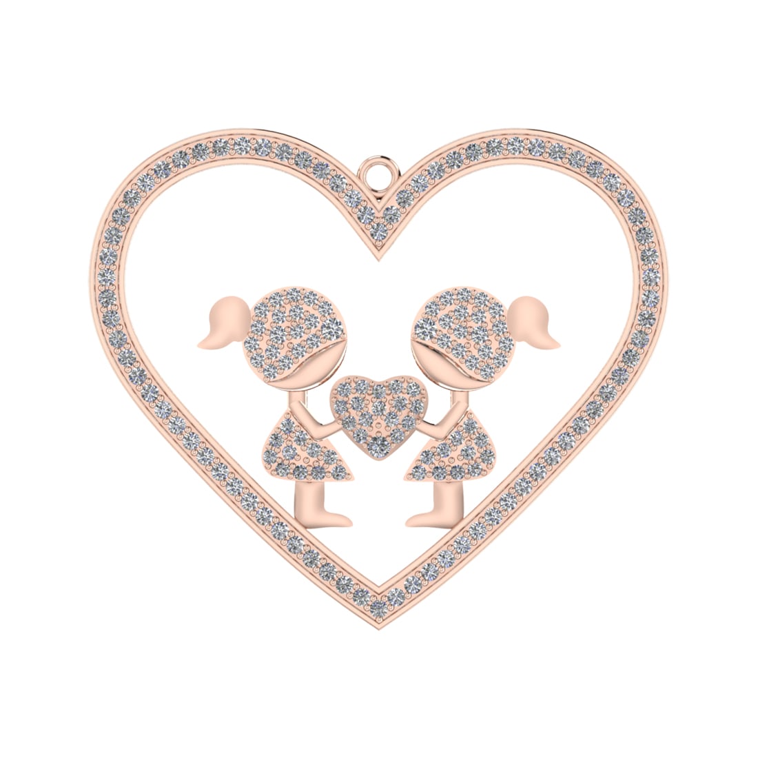 1.04 Ctw SI2/SI1 Diamond Prong Set 14k Rose Gold Pendant (ALL DIAMOND ARE L: Total Daimond Weight :-1.04 Ctw Color : G-H Clarity : SI2/SI1 Setting : Prong Metal Weight : Approx 5.90 gram 14k Rose Gold Pendant (ALL DIAMOND ARE LAB GROWN ) #3SS96483v15