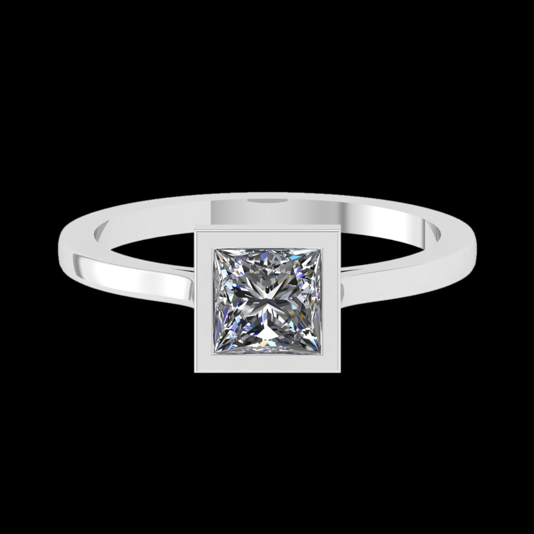 0.75 Ctw VS/SI1 Diamond Prong Set 10K white Gold Solitaire Ring (ALL DIAMON: Center Daimond Weight :-0.75 Ctw ( Princess Cut) Color : F-G Clarity : VS/SI1 Metal Weight : Approx 2.36 gram 10K white Gold Solitaire Ring Current Ring Size 6 (LAB GROWN) #3SS23113v15