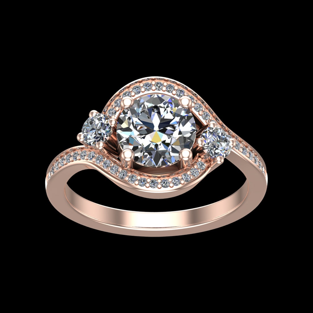 2.55 Ctw VS/SI1 Diamond Prong Set 10k Rose Gold Engagement Ring: Center Daimond Weight :-2.00 Ctw ( Round Cut) Color : J-K Clarity : VS/SI1 Side Diamond Weight Of Ctw 0.55 Ctw Color : J-K Clarity : VS/SI1 Daimond Setting : Prong Metal Weight : Approx 5.37 gram 10k 