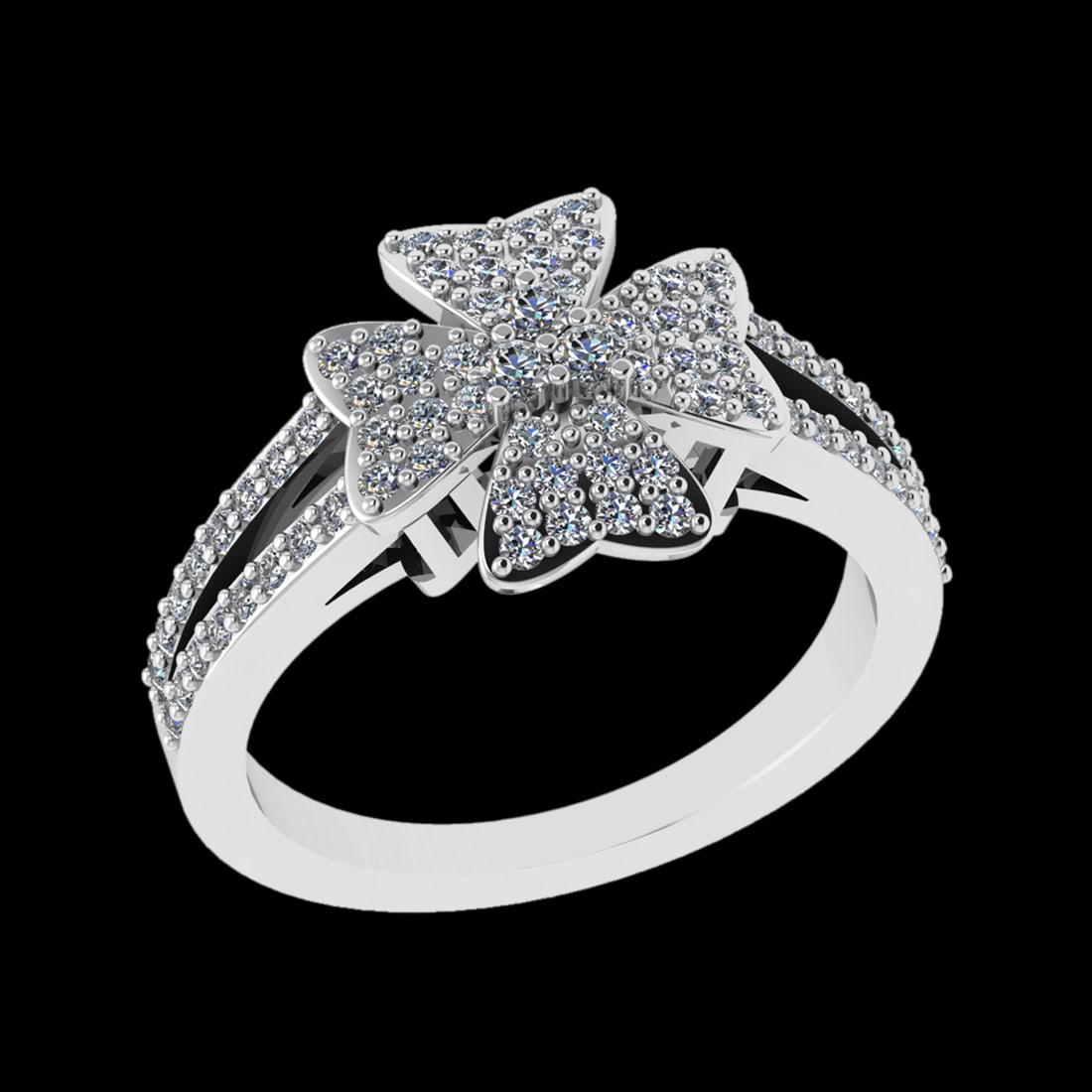 0.68 CtwVS/SI1 Diamond 10k white Gold Engagement Ring: Total Daimond Weight :-0.68 Ctw Color : j-k Clarity : VS/SI1 Setting : Prong Metal Weight : Approx 5.48 gram 10k White Gold Engagement Ring Current Ring Size 6 (ALL DIAMOND ARE LAB GROWN ) #3SS96367v1