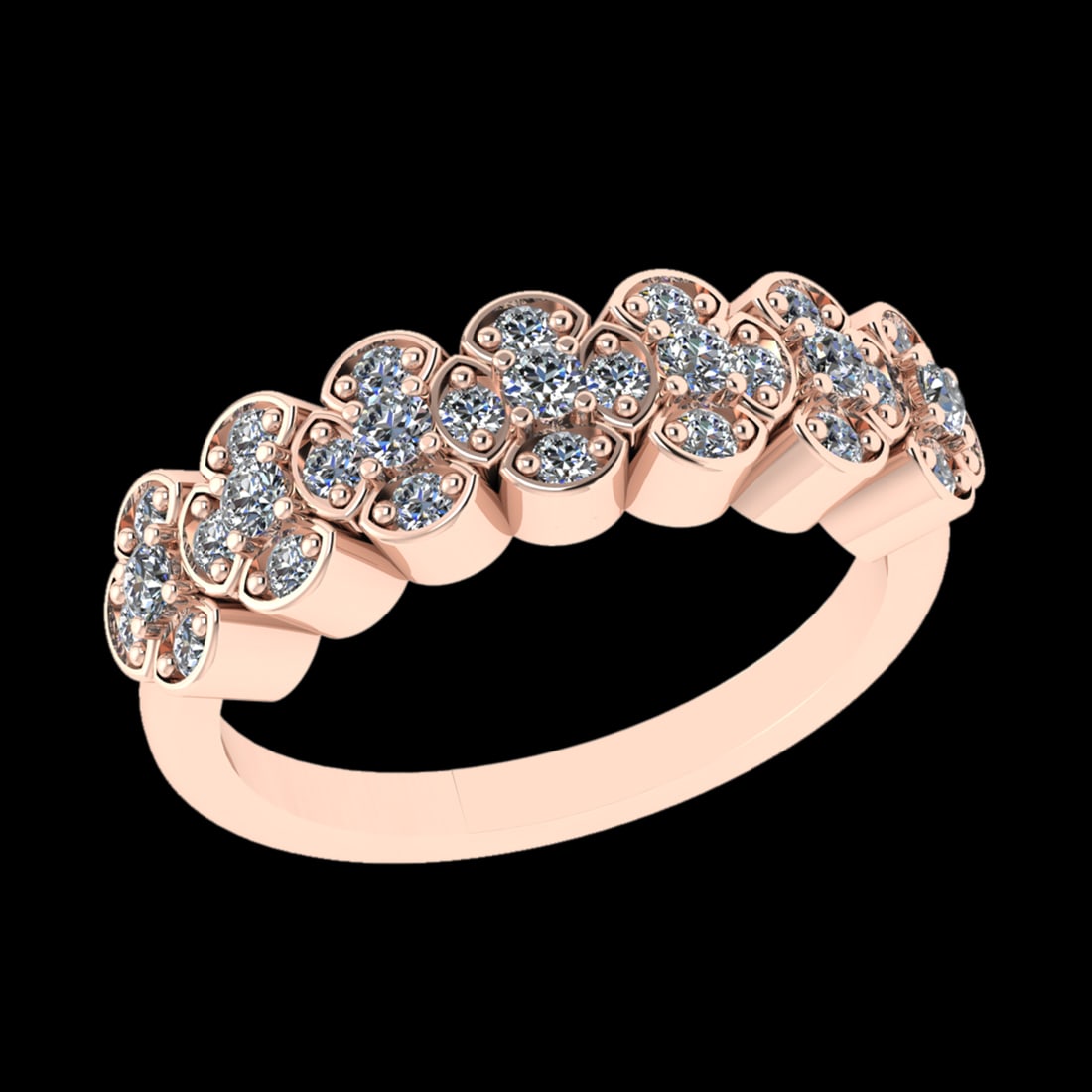 0.64 Ctw VS/SI1 Diamond Prong Set 10K Rose Gold Engagement Ring: Total Daimond Weight :-0.64 Ctw Color : J-K Clarity : VS/SI1 Setting : Prong Metal Weight : Approx 4.91 gram 10K Rose Gold Engagement Ring Current Ring Size 6 (ALL DIAMOND ARE LAB GROWN ) #3SS96300v15