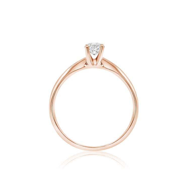 0.62 ctw 14k Rose Gold Solitaire Solitaire Ring (LAB GROWN DIAMOND) - 2