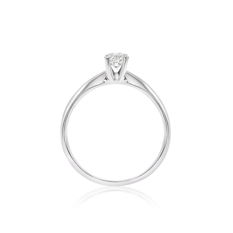 0.59 ctw 14K White Gold Solitaire Solitaire Ring (LAB-GROWN) - 2