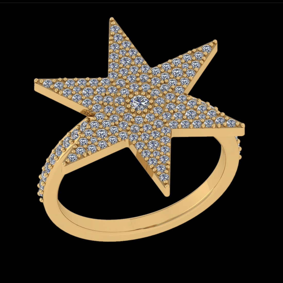 0.73 Ctw VS/SI1 Diamond Prong Set 10k Yellow Gold Engagement Ring ( (ALL DI (1 of 2)
