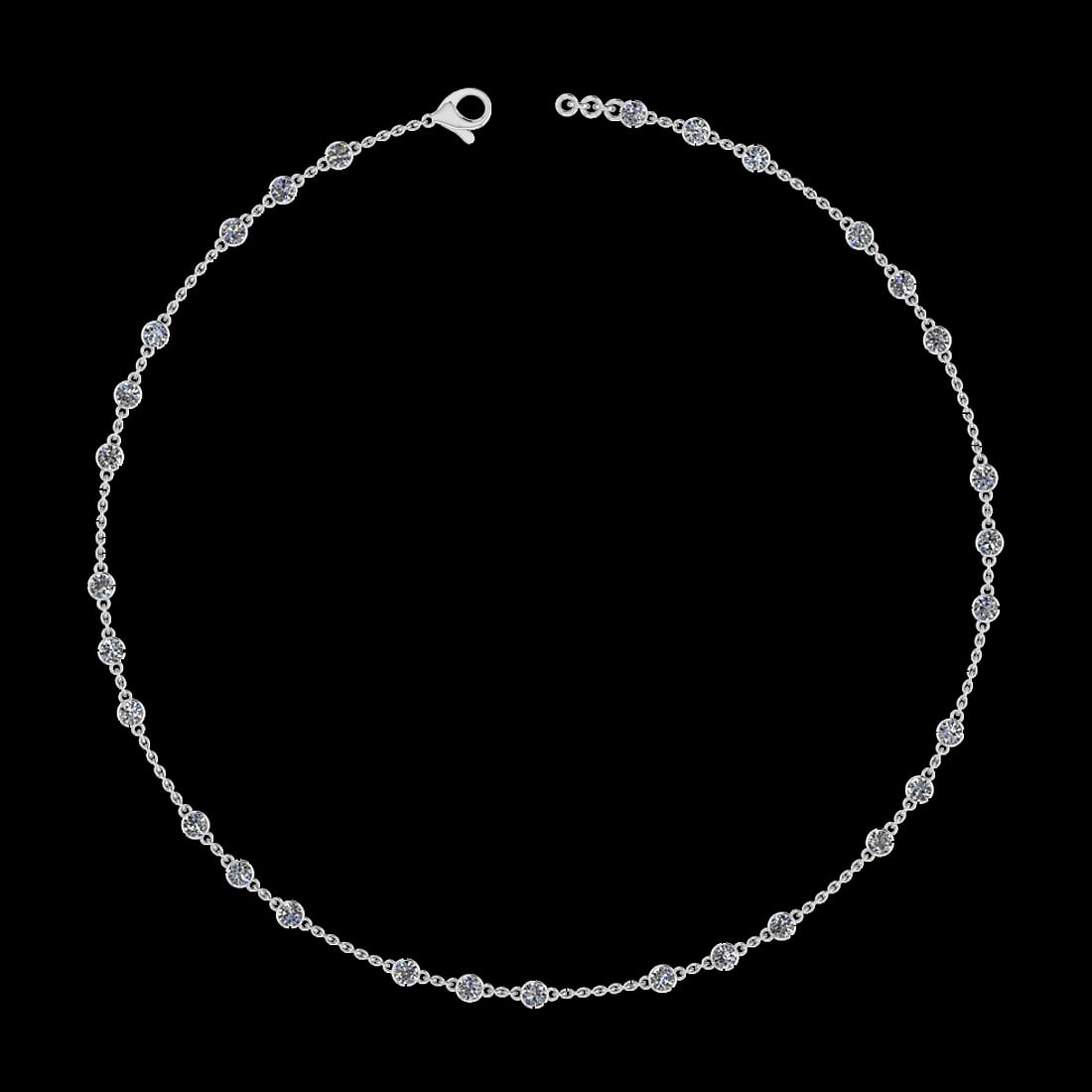 0.90 Ctw VS/SI1 Diamond 14K White Gold Yard Necklace (ALL DIAMOND ARE LAB G: Center Diamond Weight : 0.90 Ctw (Round Cut) Center Diamond Color :- J-K Center Clarity : VS/SI1 Stone Setting : Prong 14K White Gold Yard Necklace (ALL DIAMOND ARE LAB GROWN ) Size-18 Inch