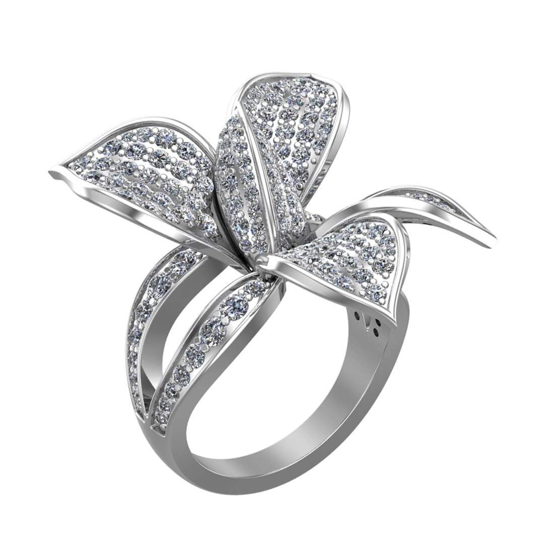 3.22 Ctw SI2/SI1 Diamond Prong Set 14k white Gold Engagement Ring: Total Daimond Weight :-3.22 Ctw Color : G-H Clarity : SI2/SI1 Setting : Prong Metal Weight : Approx 14.80 gram 14k White Gold Engagement Ring Current Ring Size 8 (ALL DIAMOND ARE LAB GROWN ) #3SS96328
