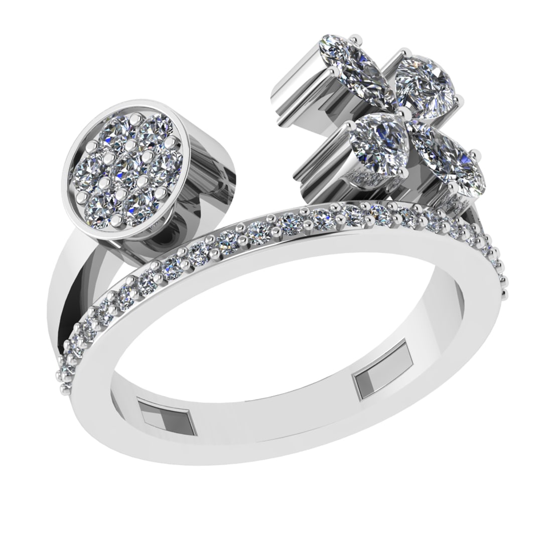 1.49 Ctw VS/SI1 Diamond Prong Set 14k white Gold Engagement Ring: Center Daimond Weight :-1.00 Ctw ( Pear Cut) Color : G-H Clarity : VS/SI1 Side Diamond Weight Of Ctw 0.49 Ctw Color : G-H Clarity : VS/SI1 Daimond Setting : Prong Metal Weight : Approx 5.93 gram 14k W