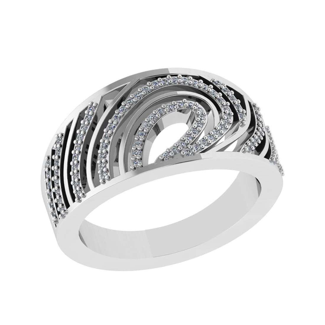 0.24 Ctw SI2/SI1 Diamond Prong Set 14k white Gold Engagement Ring (ALL DIAM: Total Daimond Weight :-0.24 Ctw Color : G-H Clarity : SI2/SI1 Setting : Prong Metal Weight : Approx 6.64 gram 14k White Gold Engagement Ring Size 6 (ALL DIAMOND ARE LAB GROWN) #3SS22569v15