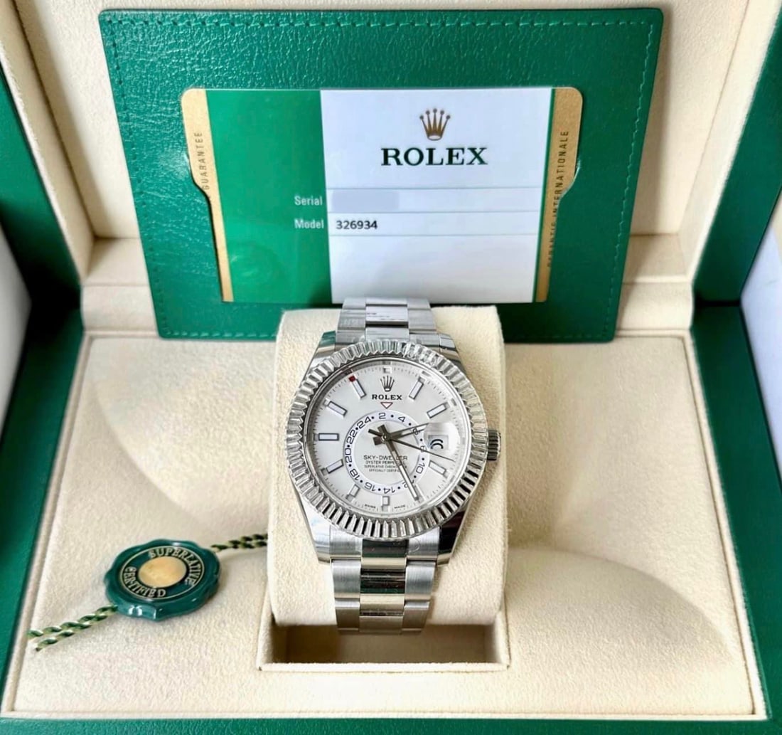 New Rolex Skydweller on Oystersteel White Dial Comes with Box & Papers: New Rolex Skydweller on Oystersteel White Dial Comes with Box & Papers #3SS18304v8