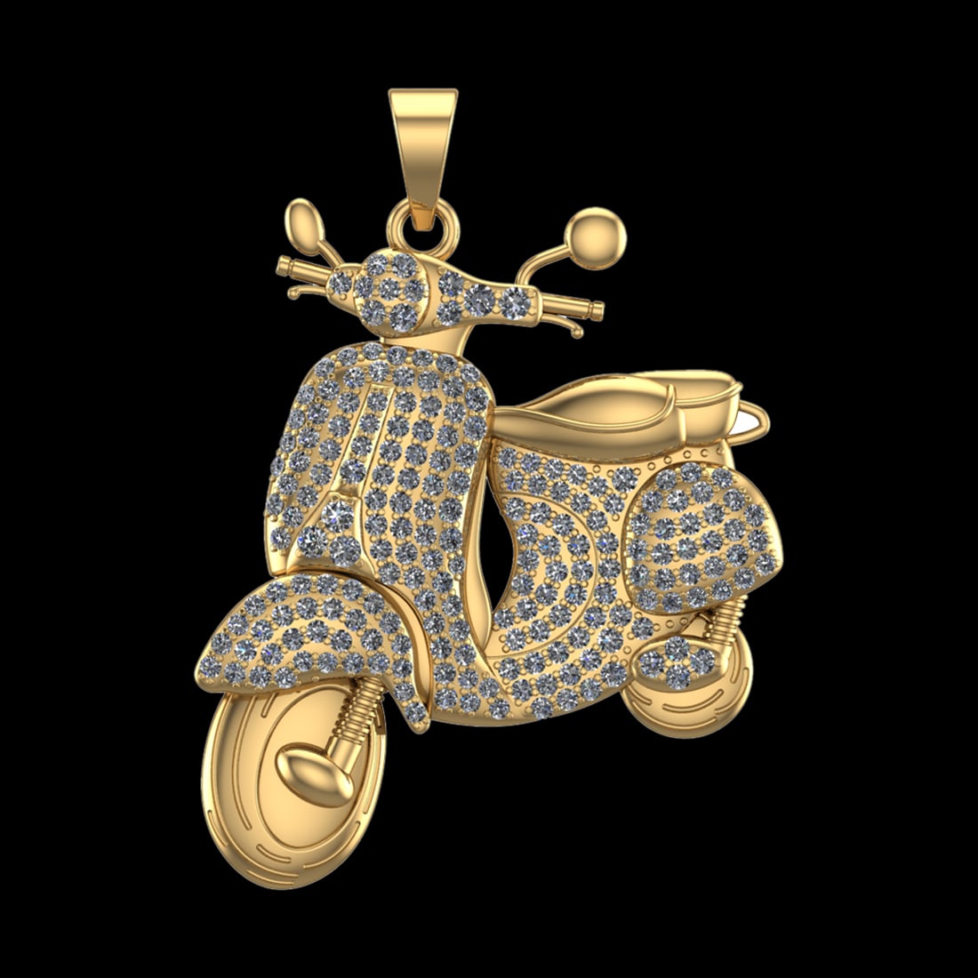 2.65 Ctw VS/SI1 Diamond Prong Set 10k Yellow Gold Pandant (ALL DIAMOND ARE: Total Daimond Weight :-2.65 Ctw Color : J-K Clarity : VS/SI1 Setting : Prong Metal Weight : Approx 37.86 gram 10k Yellow Gold Pandant (ALL DIAMOND ARE LAB GROWN ) #3SS22759v15