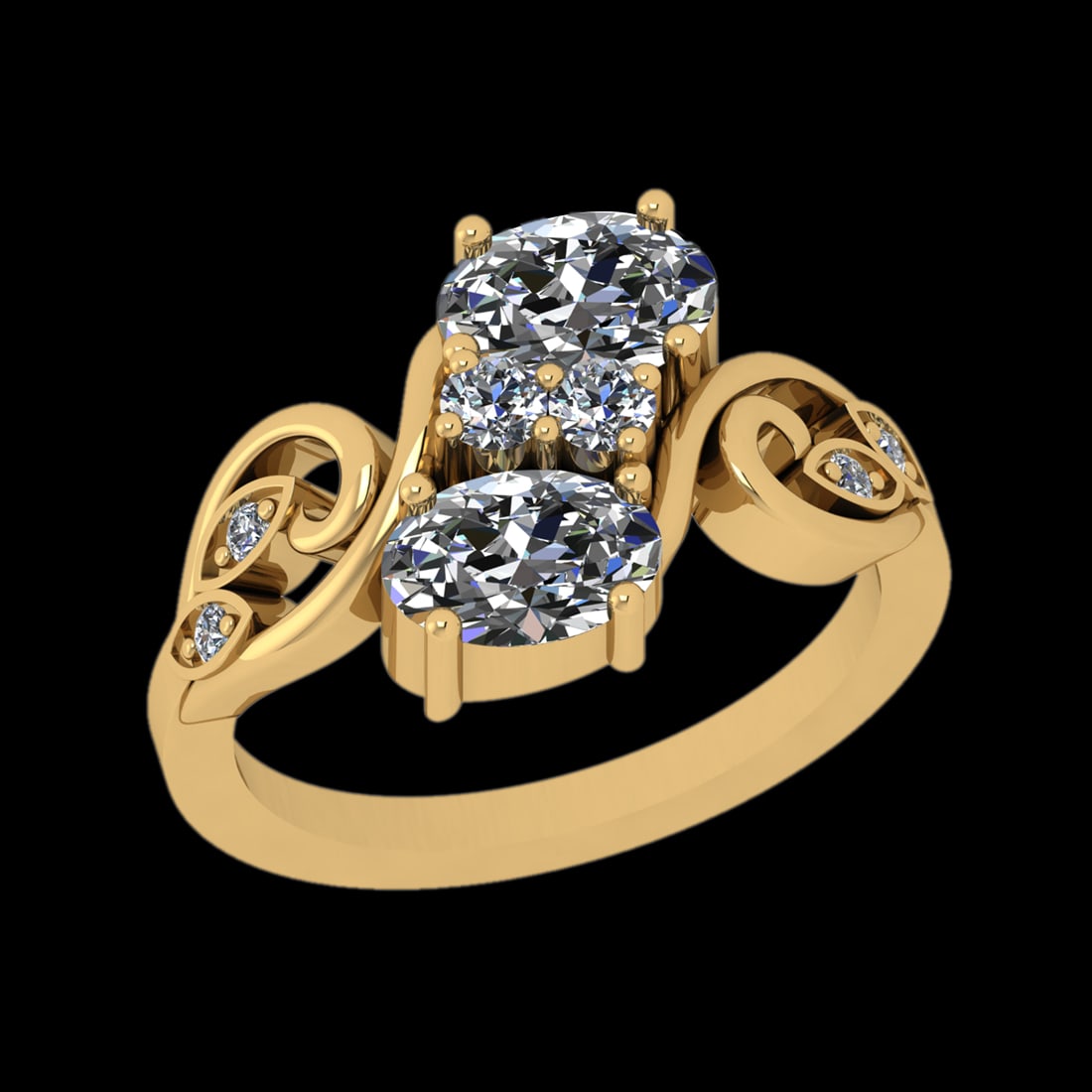 1.70 Ctw VS/SI1 Diamond Prong Set 10k Yellow Gold Engagement Ring