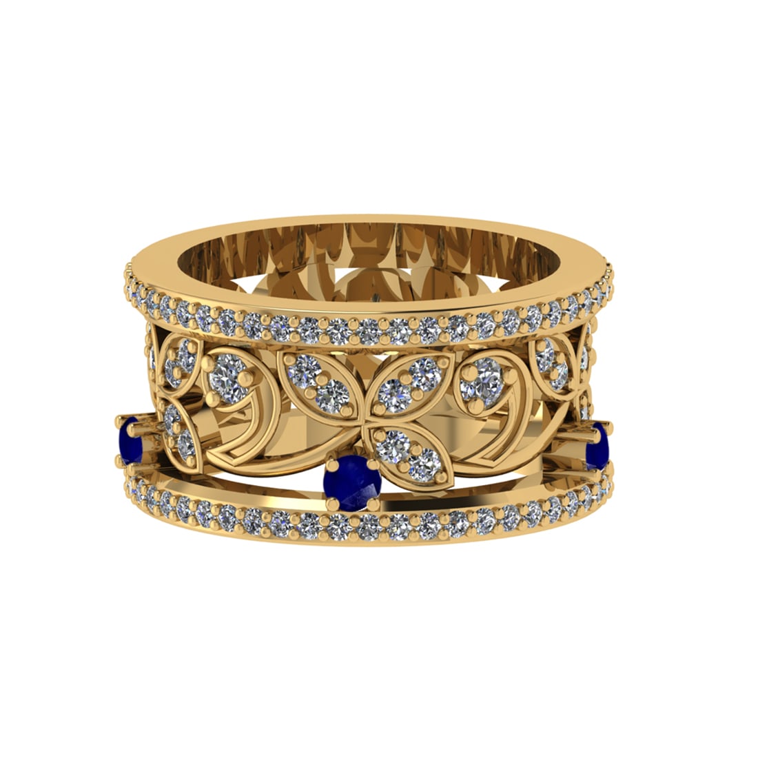 1.79 Ctw VS/SI1 Blue Sapphire and Diamond 14k Yellow Gold Engagement Ring (: Center Stone Weight :-0.34 Ctw ( Round Cut) Center Stone Color :-Blue Sapphire Center Stone Setting : Prong Side Diamond Weight Of Ctw :- 1.44 Ctw Color : G-H Clarity : VS/SI1 Daimond Setting : Prong 