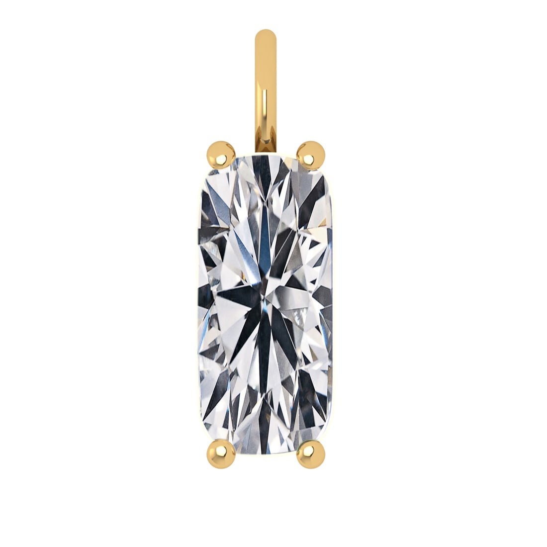 0.59 ctw VS Diamond Style Prong Set 14k Yellow Gold Alphabet-I Pendant (ALL: Total Daimond Weight :-0.59 Ctw Color : White Clarity : VS Setting : Prong Metal Weight : Approx 3.10 gram 14k Yellow Gold Alphabet-I Pendant (ALL LAB GROWN Diamond ) #3SS96062v15