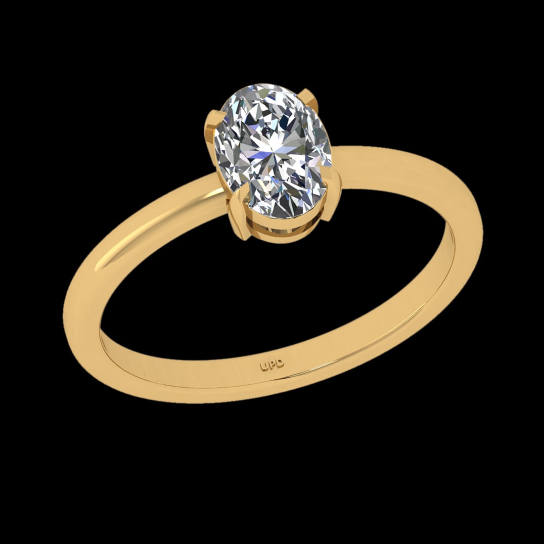 1.00 Ctw VS/SI1 Diamond Style 14 K Yellow Gold Solitaire Ring (ALL DIAMOND