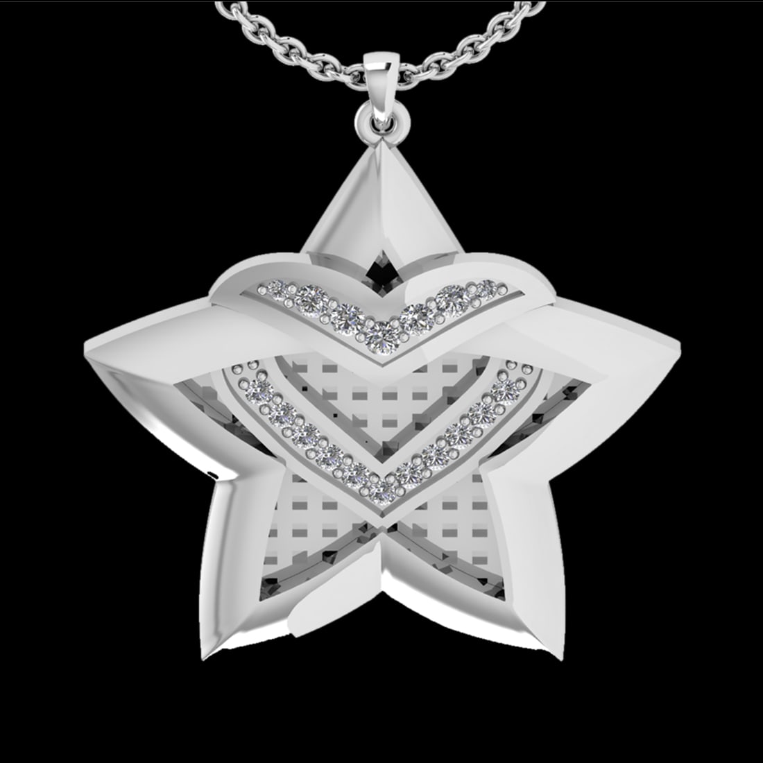 0.17 Ctw VS/SI1 Diamond 14 K White Gold Necklace(ALL DIAMOND ARE LAB GROWN: Total Diamond Weight : 0.17 Ctw (Round cut) Center Diamond Color :- G-H Center Clarity : VS/SI1 Stone Setting : Prong Metal Weight : Approx 5.90 Gram 14 K White Gold Necklace(ALL DIAMOND ARE LAB GROWN