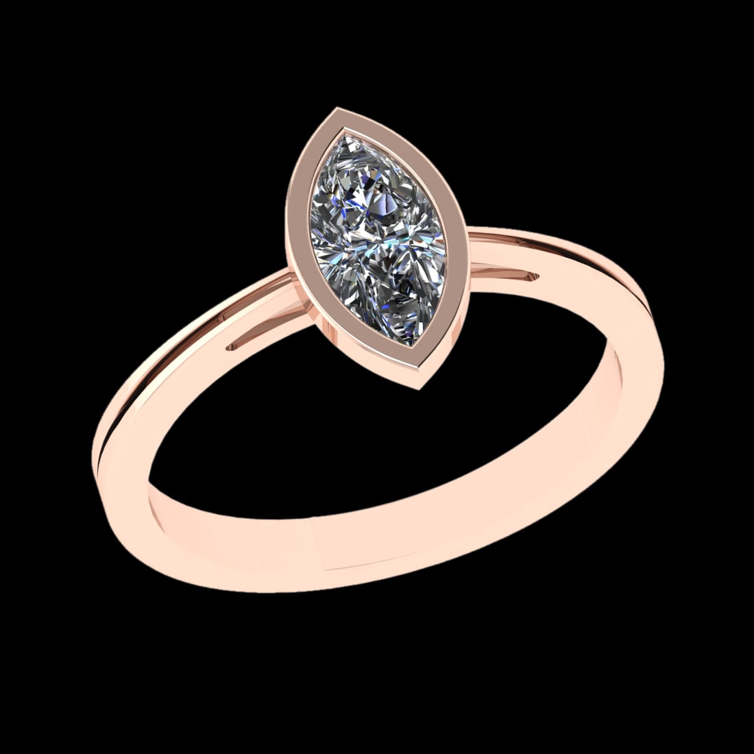 0.50 Ctw VS/SI1 Diamond 10k Rose Gold Solitaire Ring (ALL DIAMOND ARE LAB G: Center Daimond Weight :-0.50 Ctw ( Marquise Cut) Color : J-k Clarity : VS/SI1 Metal Weight : Approx 2.17 gram 10k Rose Gold Solitaire Ring Current Ring Size 6 (ALL DIAMOND ARE LAB GROWN ) #3SS23361v15