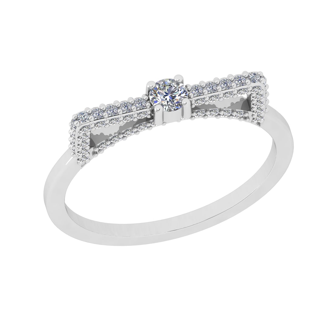 0.50 Ctw SI2/SI1 Diamond Prong Set 14k white Gold Engagement Ring: Center Daimond Weight :-0.12 Ctw ( Round Cut) Color : G-H Clarity : SI2/SI1 Side Diamond Weight Of Ctw 0.38 Ctw Color : G-H Clarity : SI2/SI1 Daimond Setting : Prong Metal Weight : Approx 2.55 gram 14