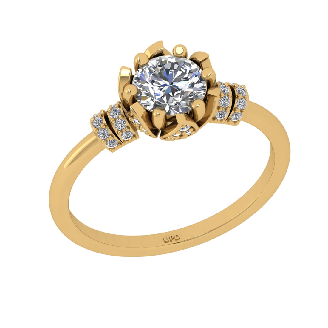 1.41 Ctw VS/SI1 Diamond 14K Yellow Gold Engagement Ring (ALL DIAMOND ARE LA: Center Diamond Weight :- 1.25 Ctw (Round cut) Color :- J-K Clarity : VS/SI1 Center Stone Setting : Prong Side Diamond Weight Of Ctw 0.16 Ctw Color : J-K Clarity : VS/SI1 Stone Setting : Prong Metal We