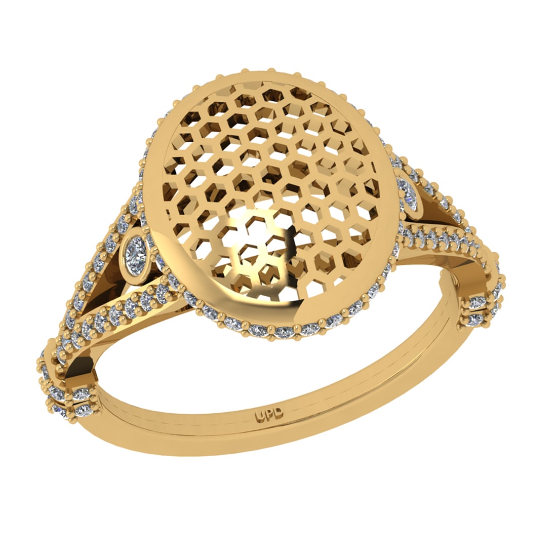 0.48 Ctw VS/SI1 Diamond Prong Set 14k Yellow Gold Ring (ALL DIAMOND ARE LAB