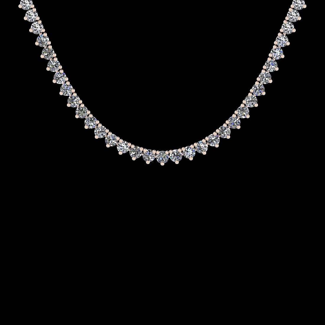2.24 Ctw VS/SI1 Diamond 14K Rose Gold Slide Necklace (ALL DIAMOND ARE LAB G
