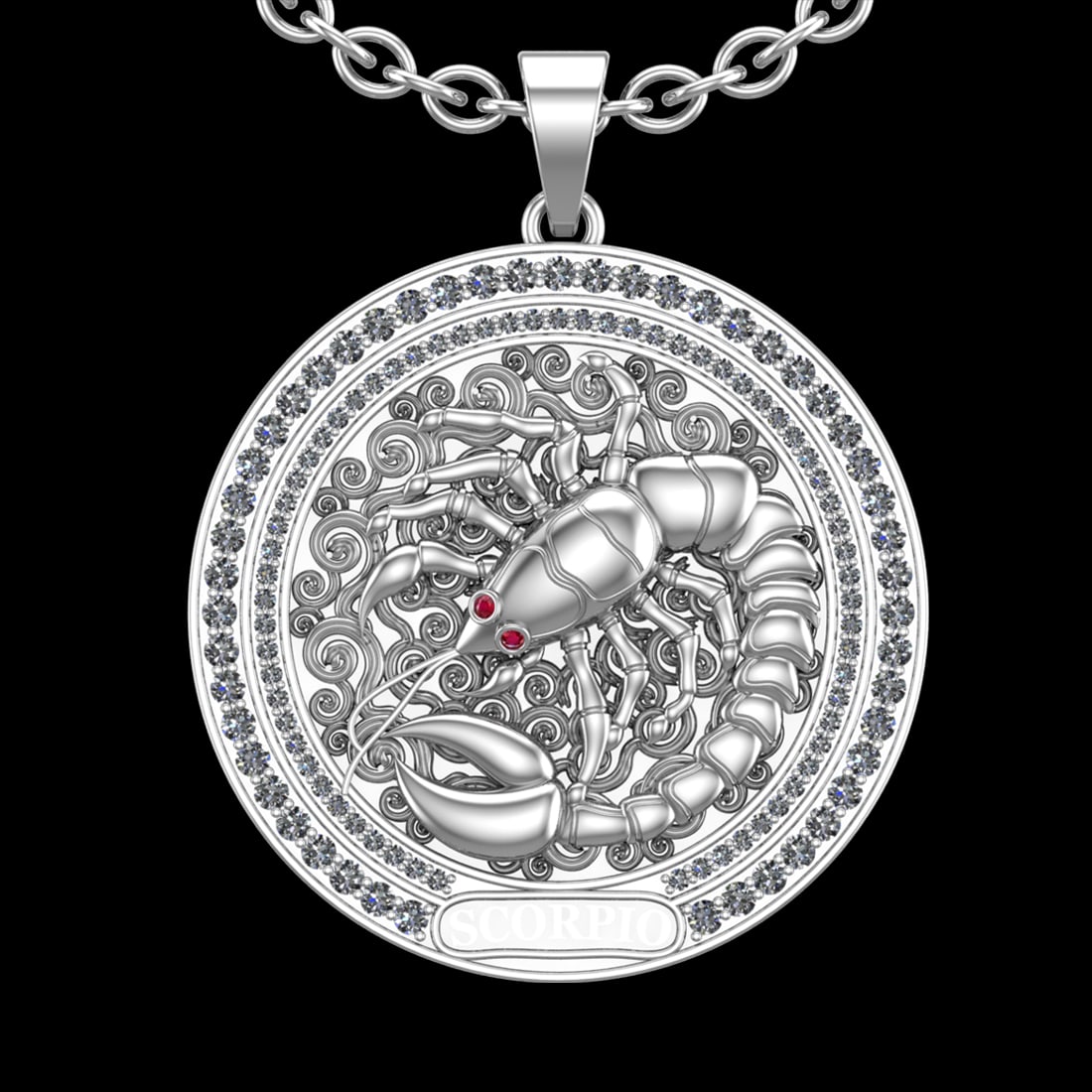 1.95 Ctw VS/SI1 Diamond 10K White Gold Sodiac Sign theme Pendant (ALL DIAMO: Total Diamond Weight :-1.95 Ctw (Round cut) Color :- J-K Clarity : VS/SI1 Setting : Prong Metal Weight : Approx 26.30gram 10K White Gold Sodiac Sign theme Pendant (ALL DIAMOND ARE LAB GROWN )