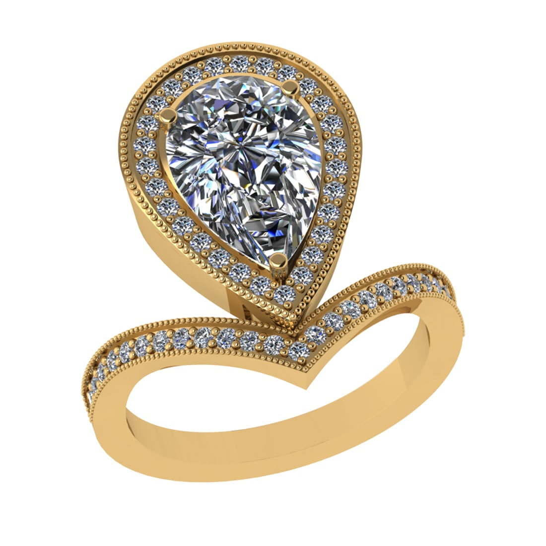 2.63 CtwVS/SI1 Diamond 14K Yellow Gold Engagement Ring (1 of 1)