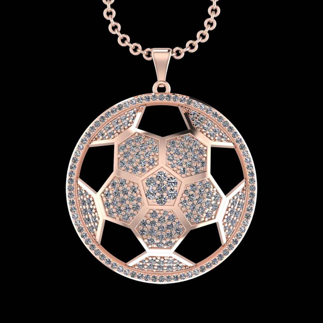 3.75 Ctw VS/SI1 Diamond 14 K Rose Gold Necklace(ALL DIAMOND ARE LAB GROWN ): Total Diamond Weight : 3.75 Ctw (Round cut) Center Diamond Color :- G-H Center Clarity : VS/SI1 Stone Setting : Prong Metal Weight : Approx 13.80 Gram 14 K Rose Gold Necklace(ALL DIAMOND ARE LAB GROWN