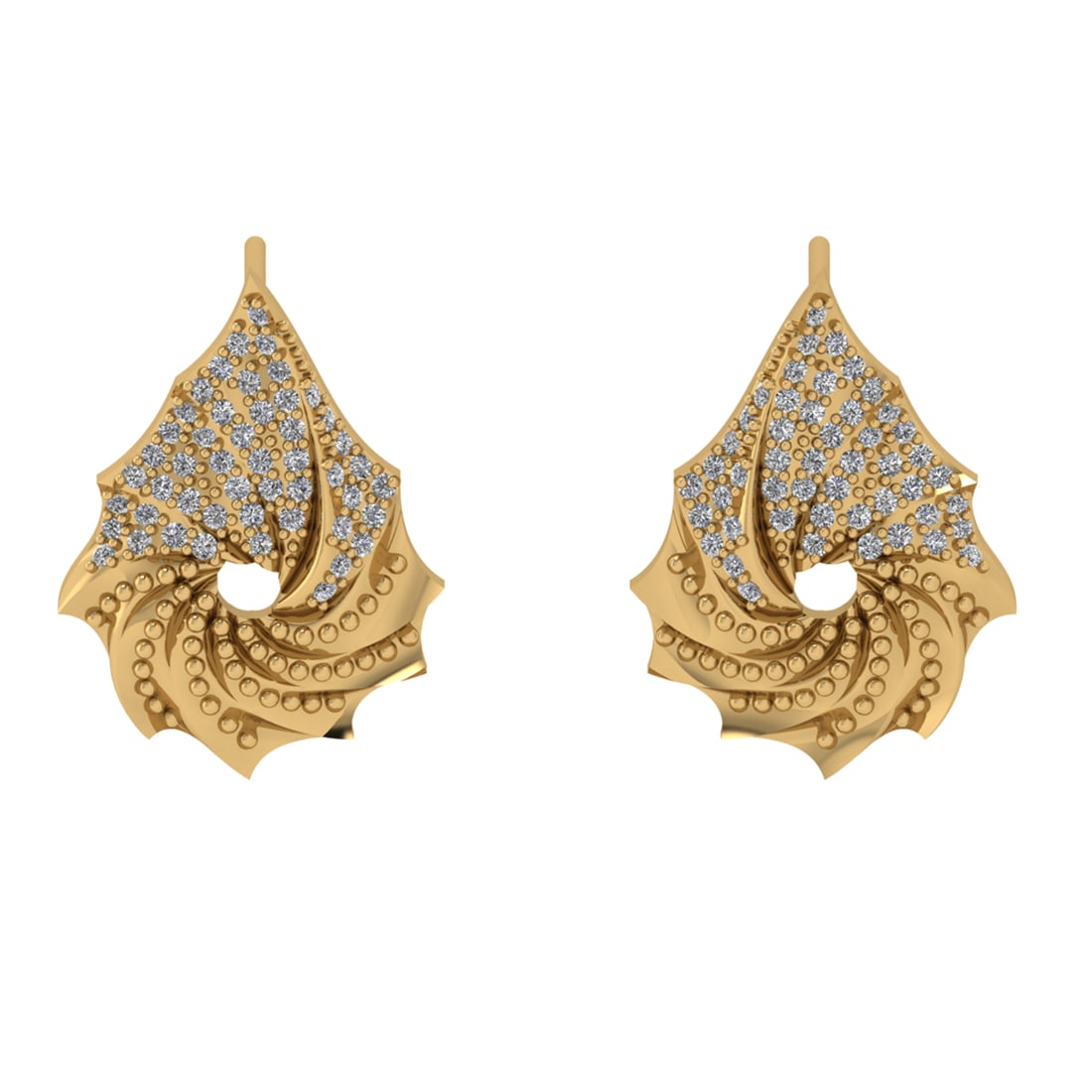 0.49 Ctw VS/SI1 Diamond 10K Yellow Gold Stud Earrings (ALL DIAMOND ARE LAB: Total Diamond Weight : 0.49 Ctw (Round cut) Center Diamond Color :- J-K Center Clarity : VS/SI1 Stone Setting : Prong Metal Weight : Approx 4.70 Gram 10K Yellow Gold Stud Earrings (ALL DIAMOND ARE LAB