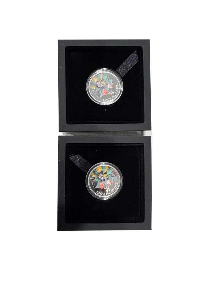 2020 Tuvalu 1/2 oz Silver Lunar Baby Mouse Proof ( pack of 2pec)