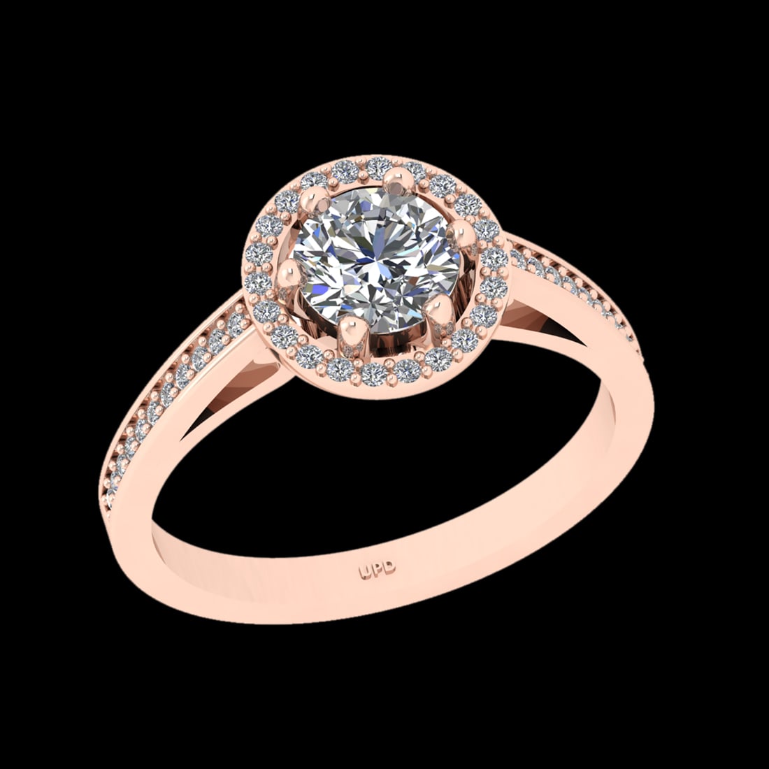 1.25 Ctw VS/SI1 Diamond 18K Rose Gold Engagement Ring (ALL DIAMOND ARE LAB: Center Diamond Weight :-:1.00 Ctw ( Round Cut) Color :- G-H Clarity : VS/SI1 Center Stone Setting : Prong Side Diamond Weight Of Ctw 0.25 Ctw Color : G-H Clarity : VS/SI1 Stone Setting : Prong Metal