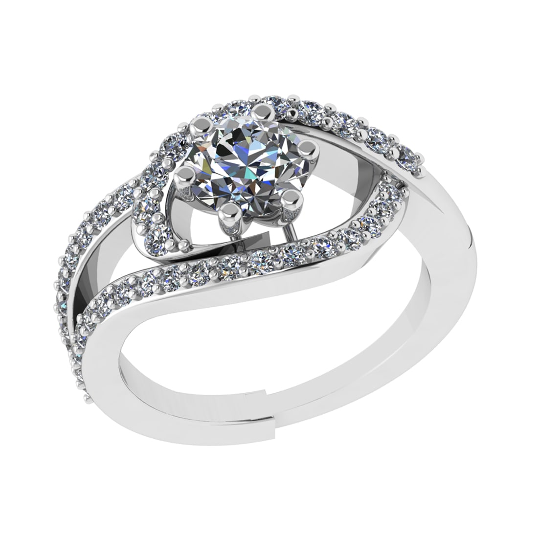 1.63 Ctw SI1/SI2 Diamond 14k white Gold Engagement Ring (ALL DIAMOND ARE LA: Center Daimond Weight :-1.00 Ctw ( Round Cut) Color : G-H Clarity : SI1/SI2 Side Diamond Weight Of Ctw 0.63 Ctw Color : G-H Clarity : SI1/SI2 Daimond Setting : Prong Metal Weight : Approx 6.06 gram 14