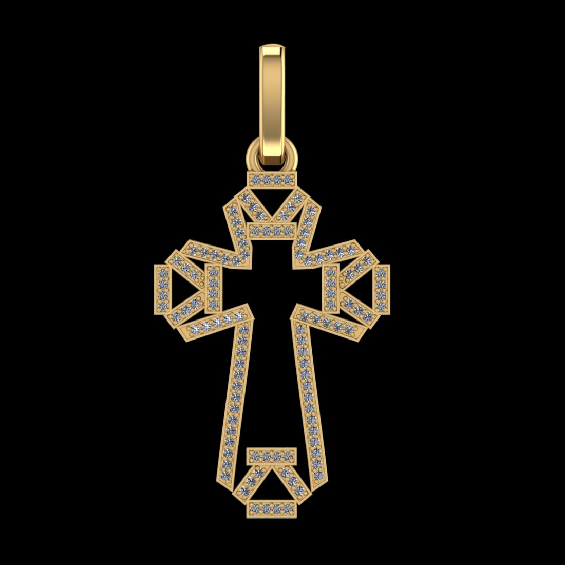 1.71 Ctw SI1/SI2Diamond Prong Set 10k Yellow Gold Pendant(ALL DIAMOND ARE L