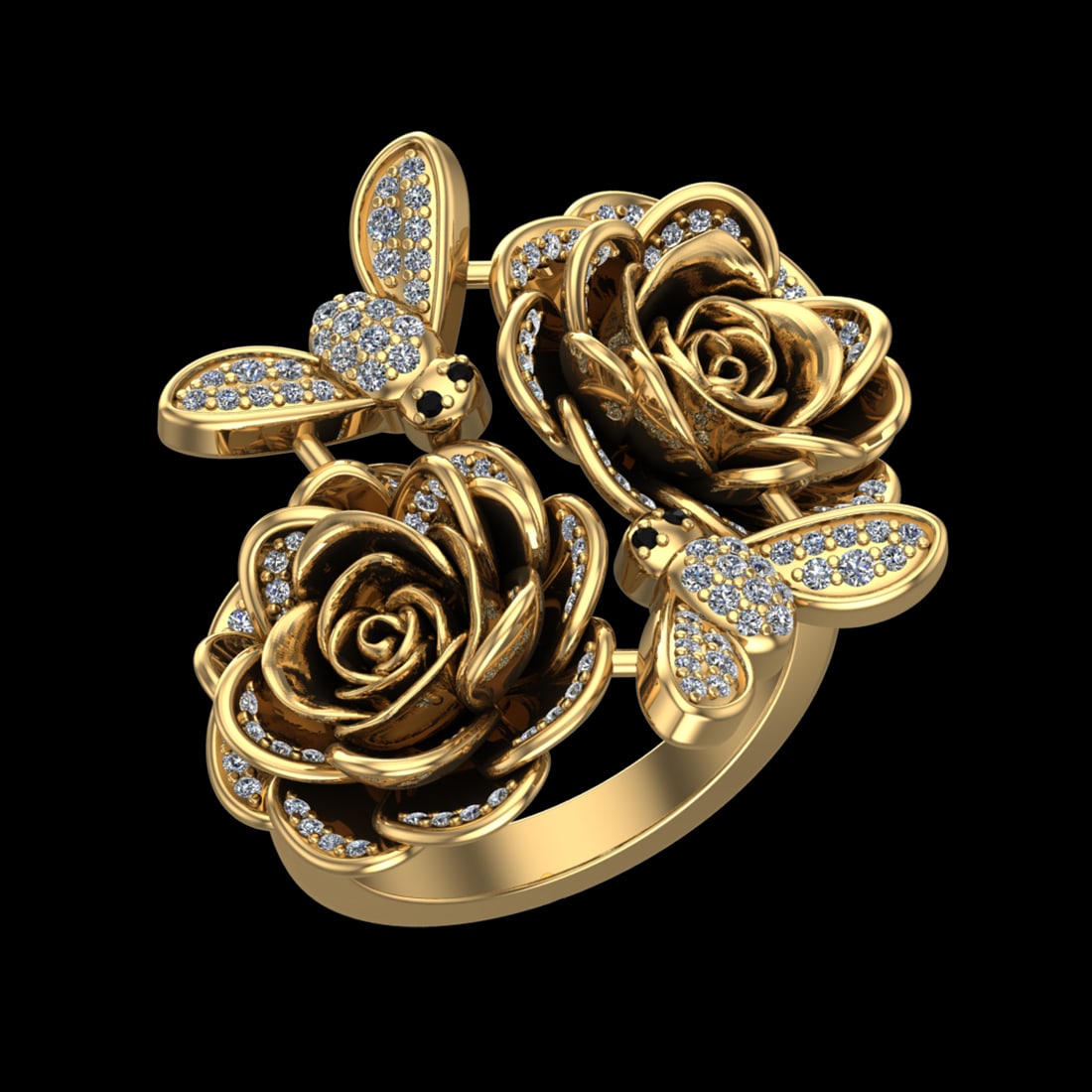 0.88 CtwVS/SI1 Diamond 10k Yellow Gold Engagement Ring