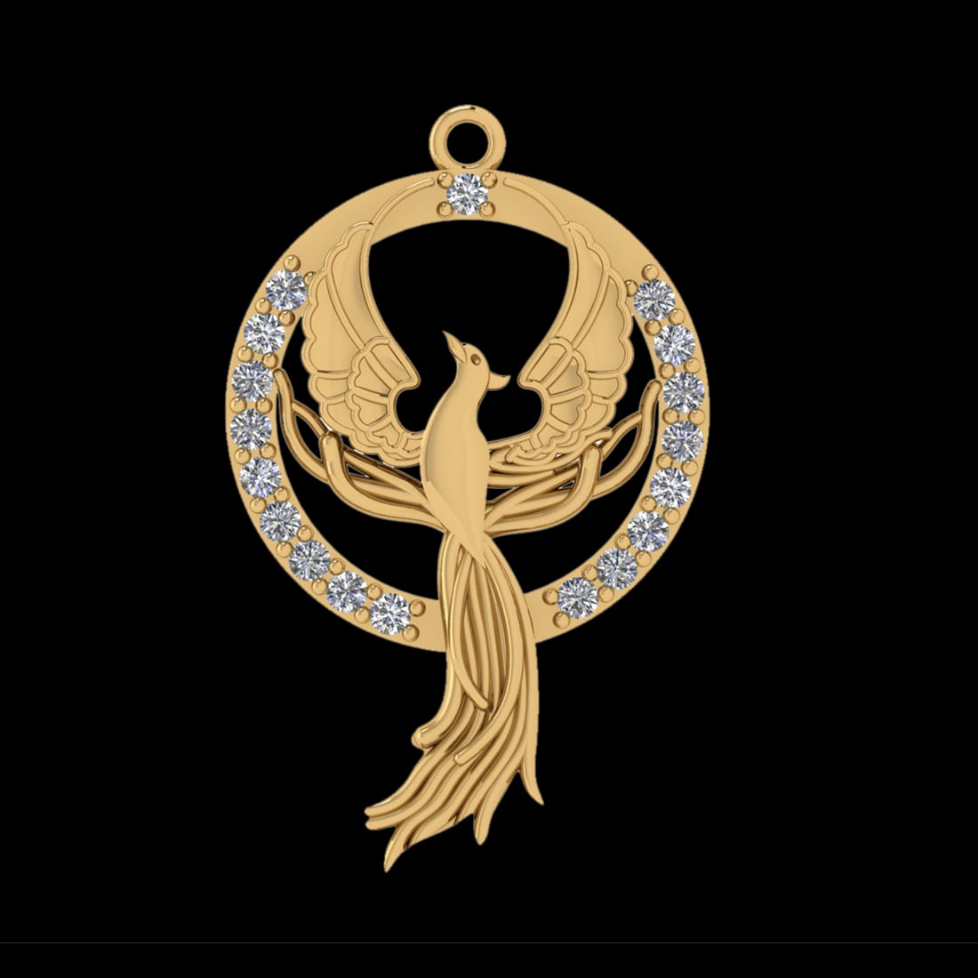 0.21 CtwVS/SI1 Diamond 10k Yellow Gold Birds Theme Pendant (ALL DIAMOND ARE: Total Daimond Weight :-0.21 Ctw Color : j-k Clarity : VS/SI1 Setting : Prong Metal Weight : Approx 3.60 gram 10k Yellow Gold Birds Theme Pendant (ALL DIAMOND ARE LAB GROWN ) #3SS96386v15