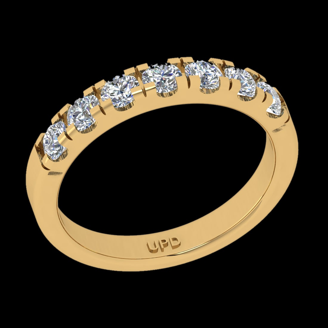 0.75 Ctw VS/SI1 Diamond 10k Yellow Gold Eternity Band Ring (ALL DIAMOND ARE: Total Diamond Weight :-0.75 Ctw (Round cut) Color :- J-K Clarity : VS/SI1 Setting : Prong Metal Weight : Approx 3.20 gram 10k Yellow Gold Eternity Band Ring Current Ring Size-6 (ALL DIAMOND ARE LAB