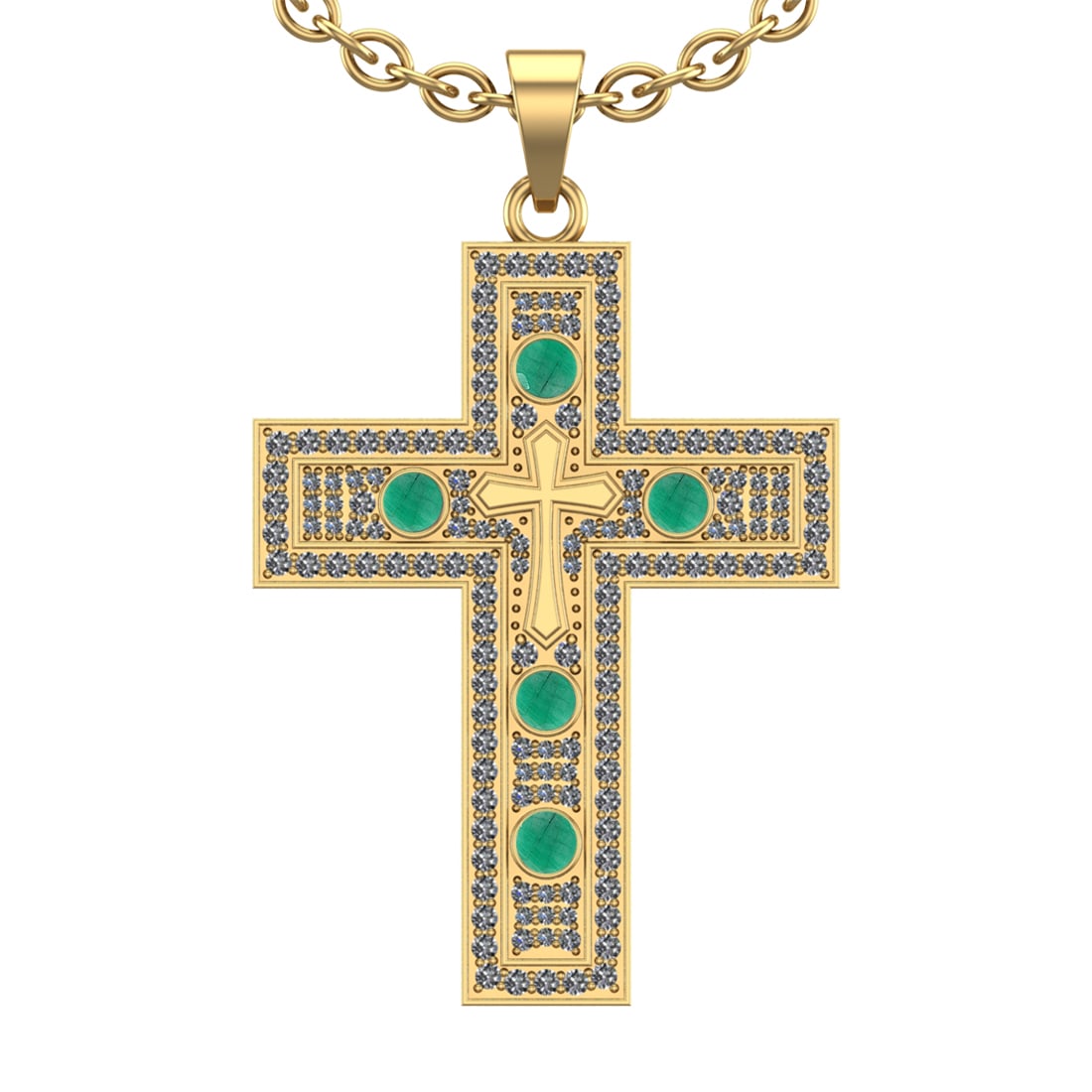 1.96 Ctw VS/SI1 Emerald and Diamond 14k Yellow Gold (ALL DIAMOND ARE LAB GR (1 of 1)
