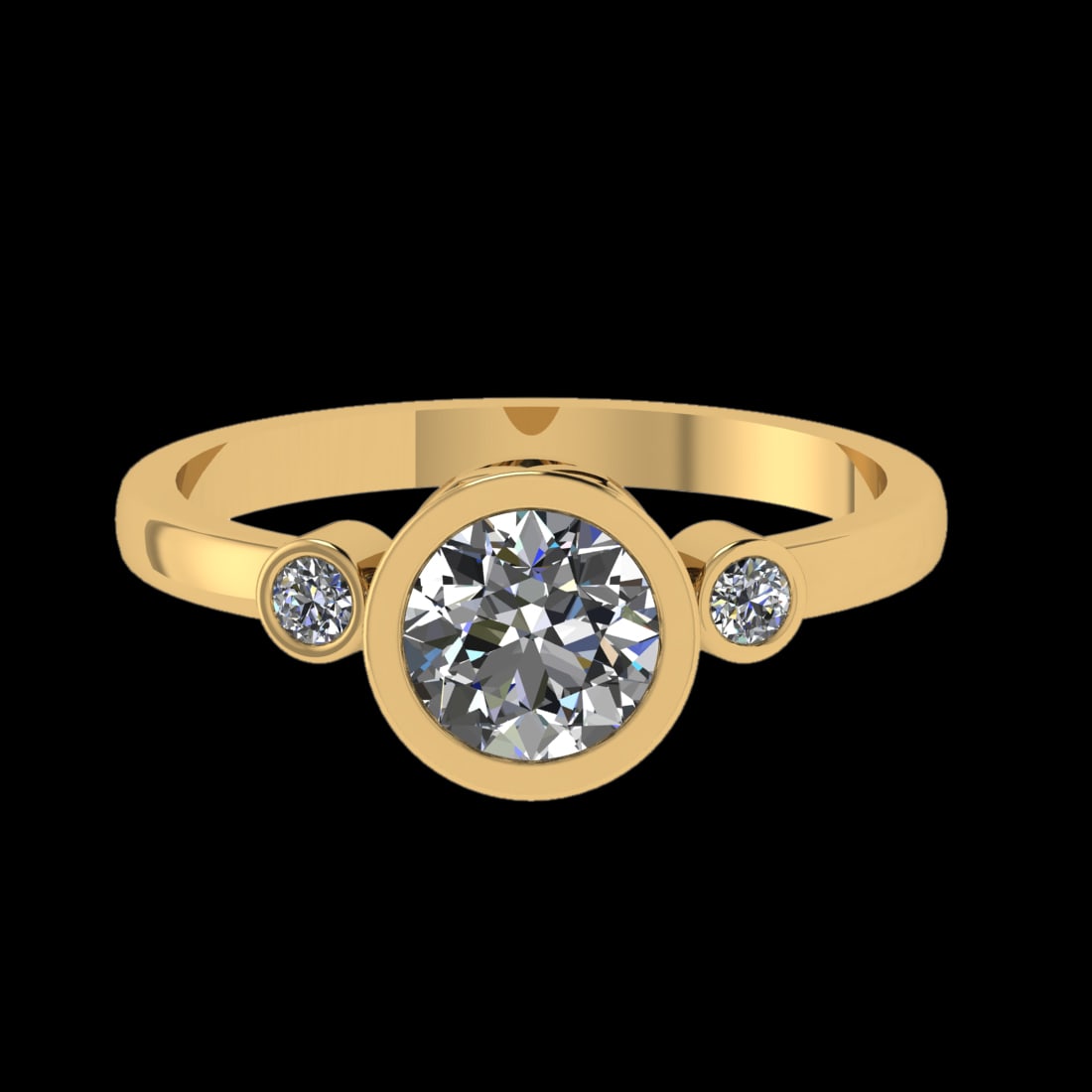 0.91 Ctw VS/SI1 Diamond Prong Set 10K Yellow Gold Engagement Ring (ALL DIAM: Center Daimond Weight :-0.84 Ctw ( Round Cut) Color : F-G Clarity : VS/SI1 Side Diamond Weight Of Ctw 0.07 Ctw Color : F-G Clarity : VS/SI1 Daimond Setting : Prong Metal Weight : Approx 2.40 gram 10K 