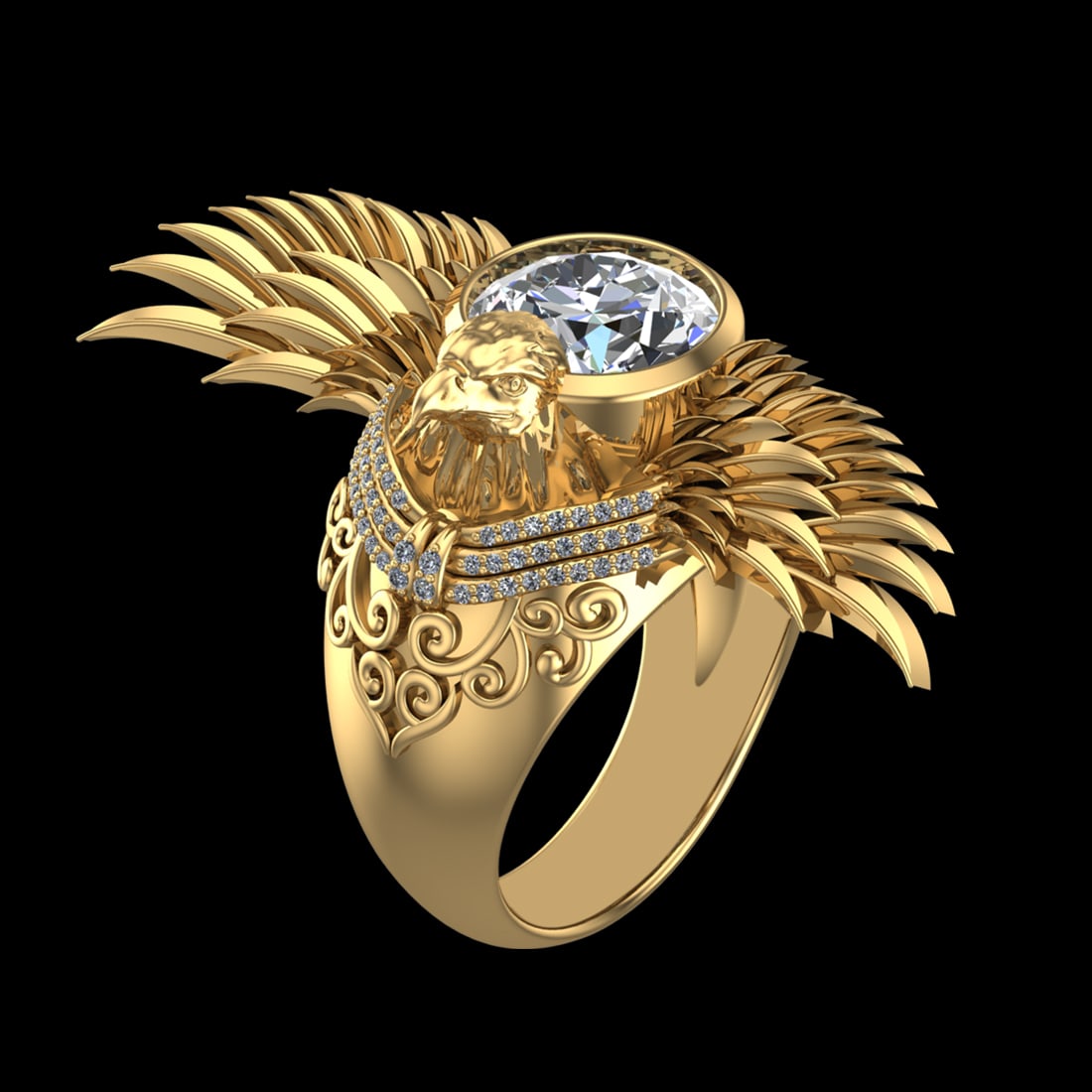 2.75 Ctw VS/SI1 Diamond Prong Set 18k Yellow Gold Engagement Ring: Center Daimond Weight :-2.75 Ctw ( Round Cut) Color : G-H Clarity : VS/SI1 Daimond Setting : Prong Metal Weight : Approx 24.39 gram 18k Yellow Gold Engagement Ring Current Ring Size 8 (ALL DIAMOND ARE